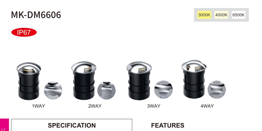 Luminaria LED empotrada MK-DM6606 (∅75mm)