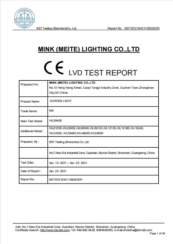 CE (LVD) Report