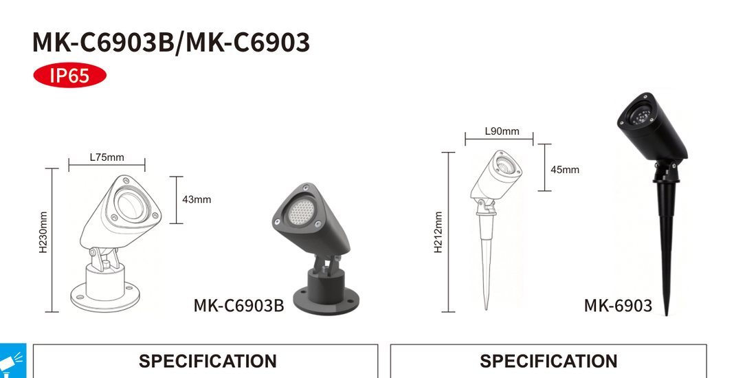 Светодиодный штыревой светильник MK-C6903B
